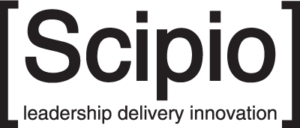 Scipio. Leadership. Delivery. Innovation. Logo